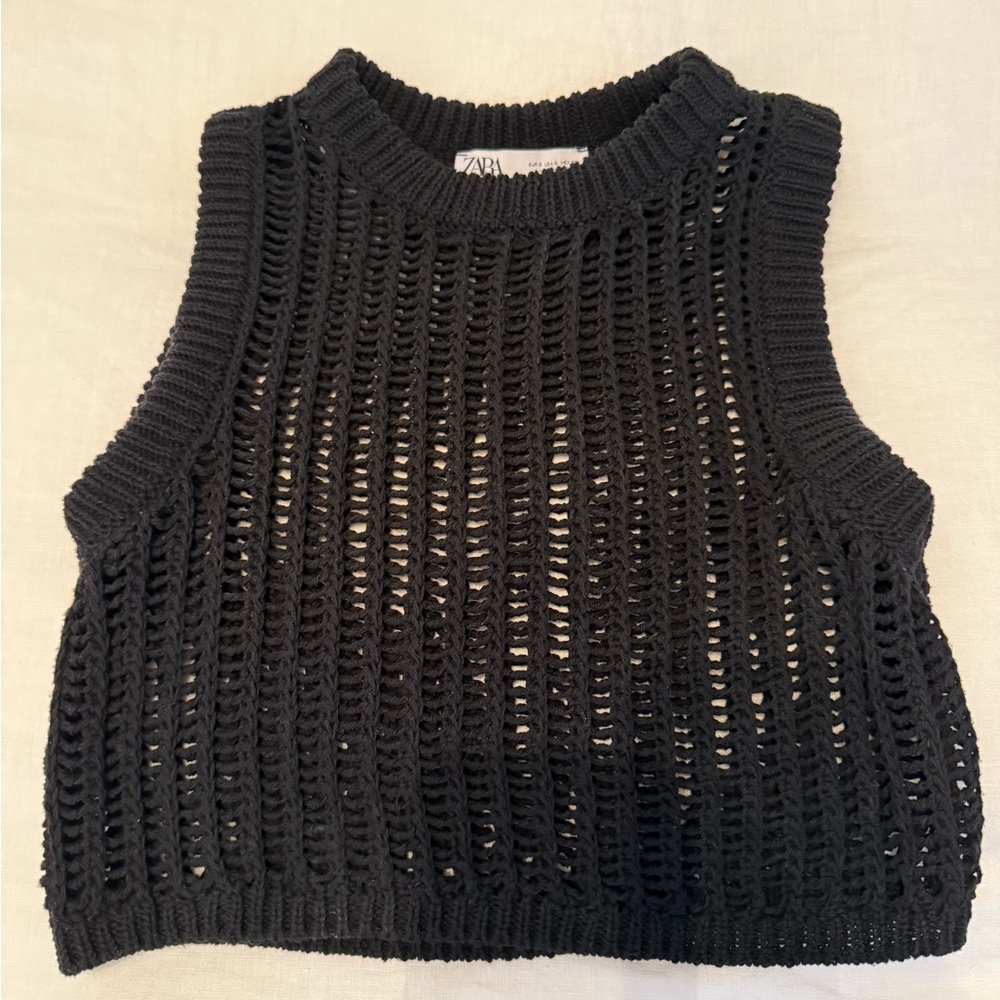 Zara Black Knit Top